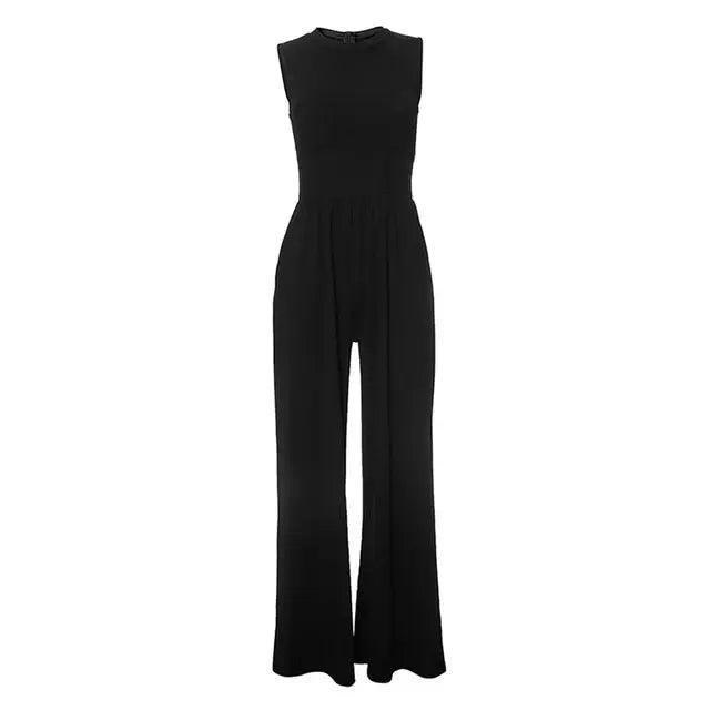 Sleeveless Ribbed Jumpsuit