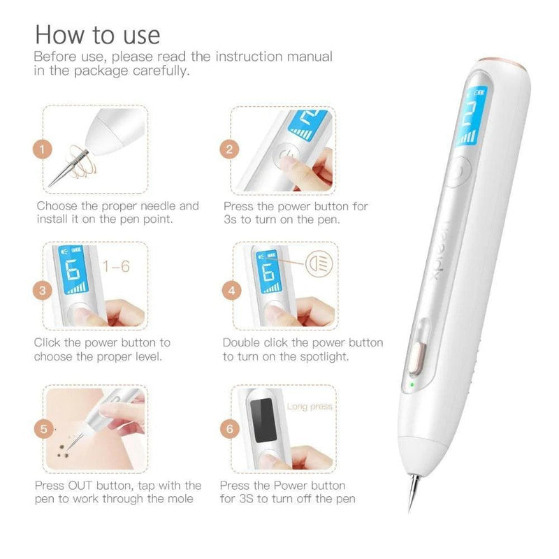 LCD Laser Plasma Pen Wart Remover - The Next Door Neighbor 