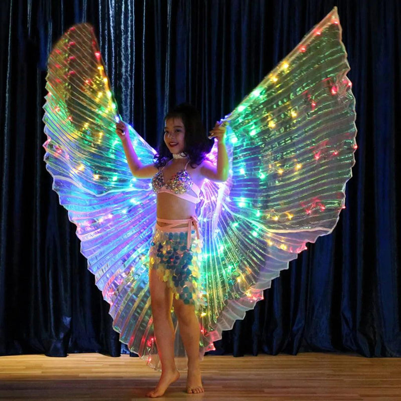 Kids LED Colorful Butterflies Wings With Telescopic Stick