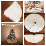 White Plush Christmas Tree Skirt - The Next Door Neighbor 