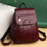 Vintage Charm Leather Backpack