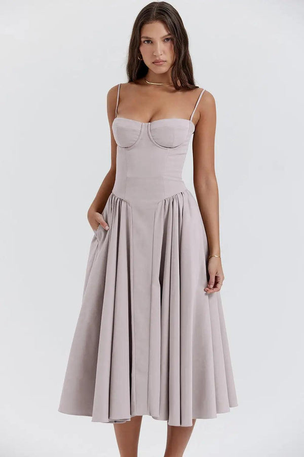 Sleeveless Backless A-line Dress