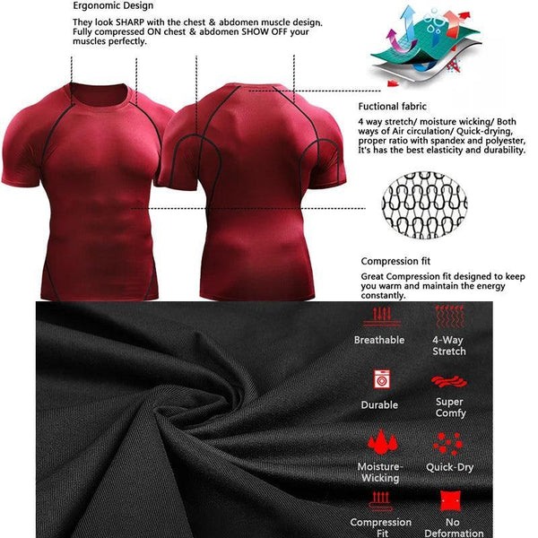 Men's Quick-Drying Elastic Compression T-Shirt