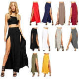 High Waisted Double Slit Maxi Skirt - The Next Door Neighbor 