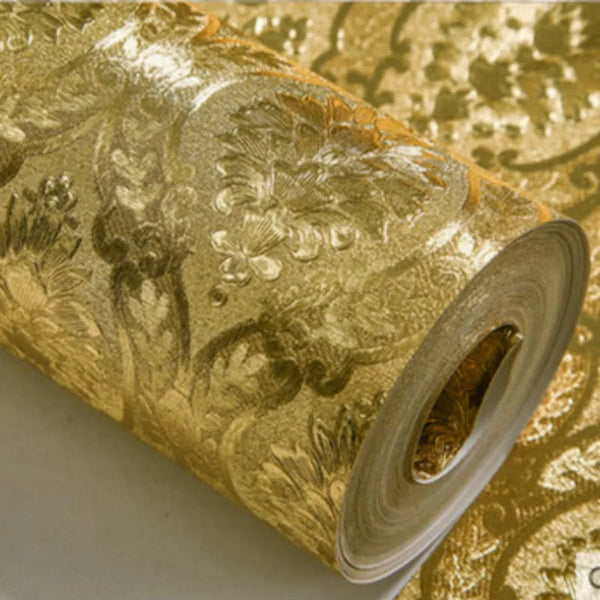 Luxury Classic Gold Wallpaper or Cupboard Liner Roll