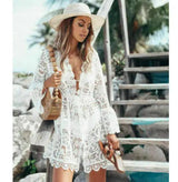 Lace Bathing Suit Cover-Up Boho Beach Maxi Dress