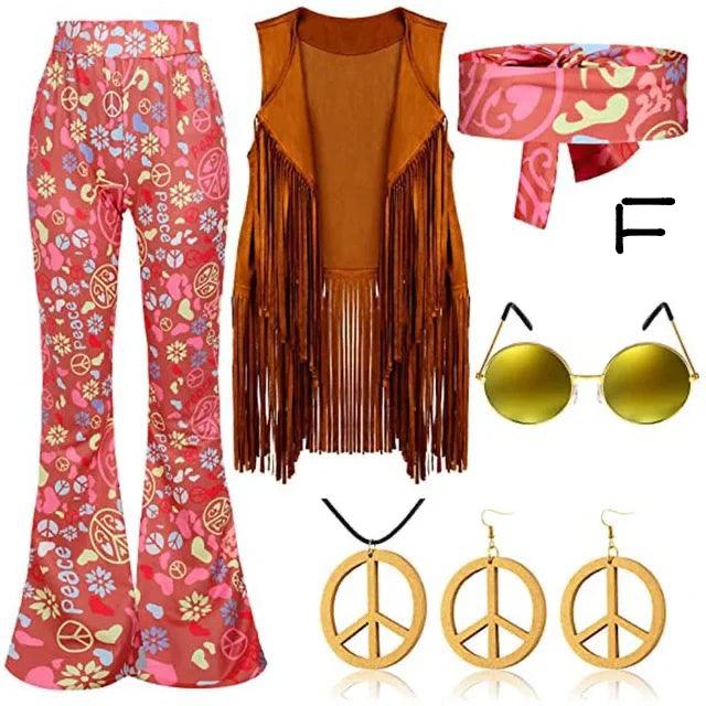 Hippie Disco 60s 70s Costume for Women