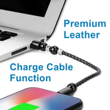 Leather Portable USB Type C and Micro Bracelet Phone Charger - The Next Door Neighbor 