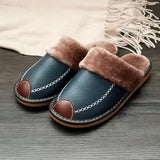 Men's Warm Leather Slippers - The Next Door Neighbor 