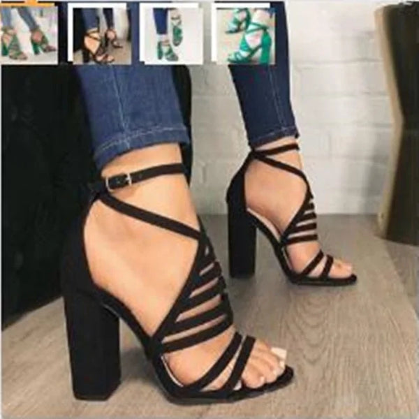 Cute Buckle High Heels Strap Shoes - The Next Door Neighbor 