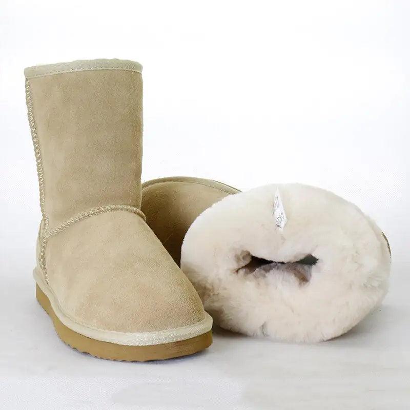 Genuine Cowhide Winter Boots - The Next Door Neighbor 