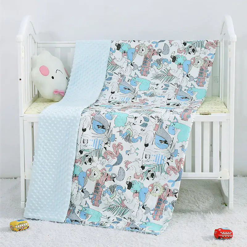 Cotton Cartoon Baby Blanket - The Next Door Neighbor 