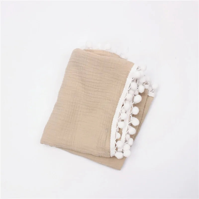 Organic Cotton Baby Tassel Blankets - The Next Door Neighbor 