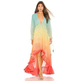 Rainbow Bohemian Maxi Dress