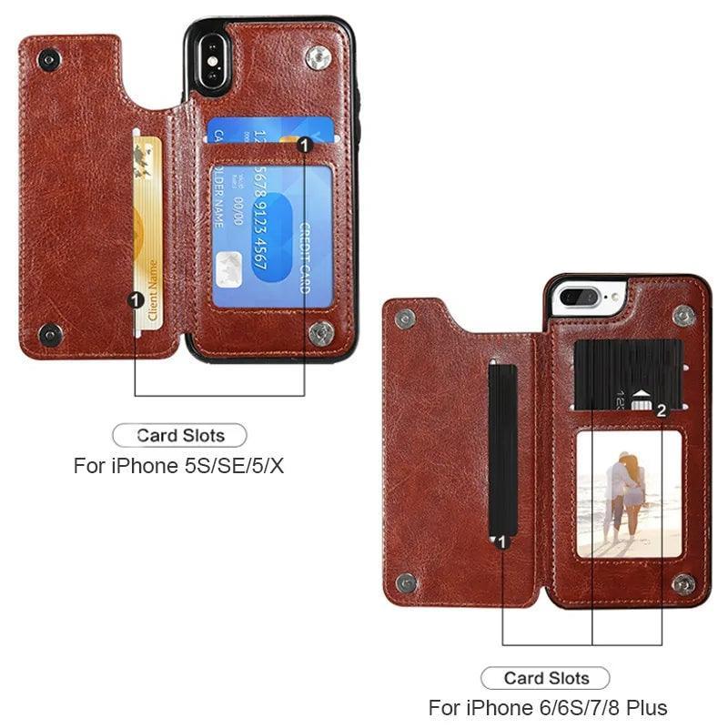 Folio - Retro Card Holder Phone Case - The Next Door Neighbor 