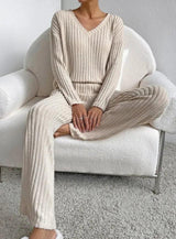 Casual 2-Piece Autumn Loungewear Set - The Next Door Neighbor 