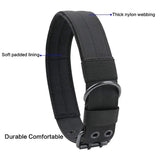 2" Wide Tactical Heavy Duty Nylon Large Dog Collar