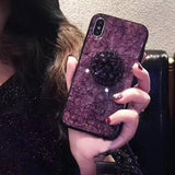 Glitter Marble Diamond Ring Holder Phone Case - The Next Door Neighbor 