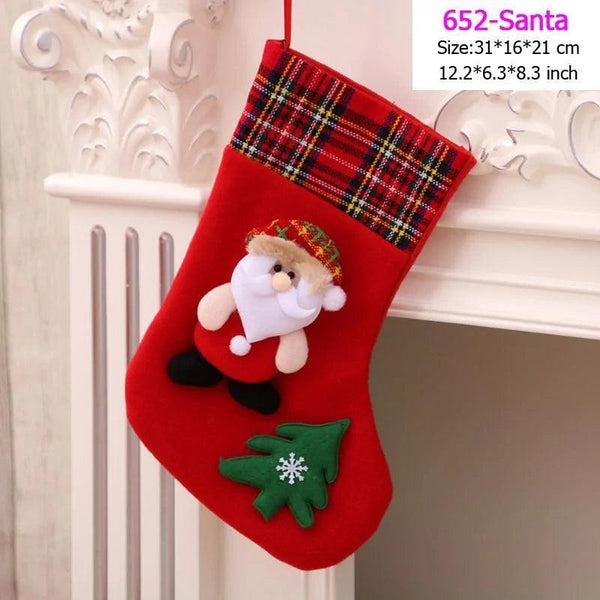 Santa Snowman Christmas Stockings - The Next Door Neighbor 