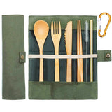 Bamboo Travel Utensils Set - The Next Door Neighbor 