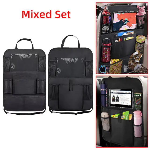 Backseat Car Organizer with Touch Screen Tablet Holder
