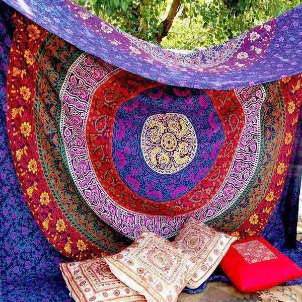 Colorful Mandala Tapestry - The Next Door Neighbor 