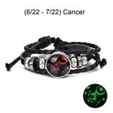 Zodiac Leather Bracelet - The Next Door Neighbor 