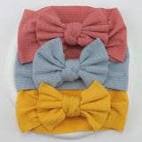 3Pcs Knit Baby Headband Bow Set