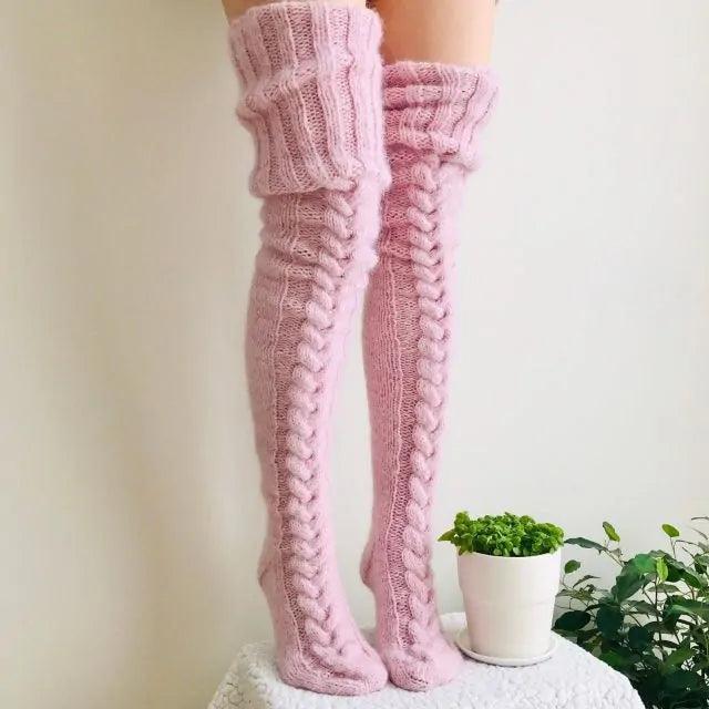 Crochet Knitted Leg Warmers - The Next Door Neighbor 