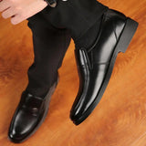 Men's Black Leather Formal Shoes - The Next Door Neighbor 