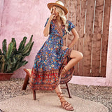 Bohemian Floral Beach Maxi Dress - The Next Door Neighbor 