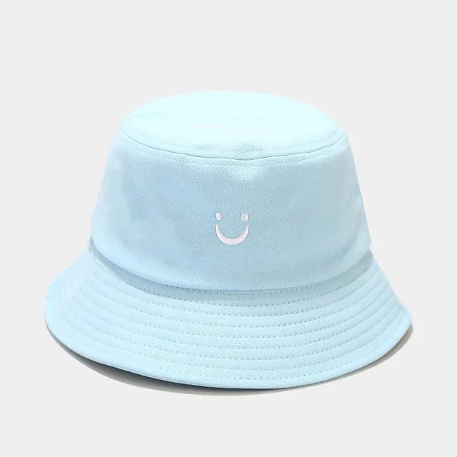 Embroidery Smile Face Expression Bucket Hat