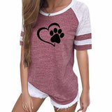 Dog Paw Print T-shirt - The Next Door Neighbor 