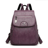 Vintage Charm Leather Backpack