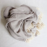 Organic Cotton Baby Tassel Blankets - The Next Door Neighbor 