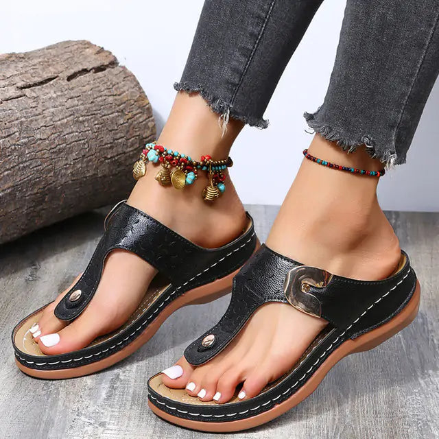 Non-Slip Wedge Sandals - The Next Door Neighbor 