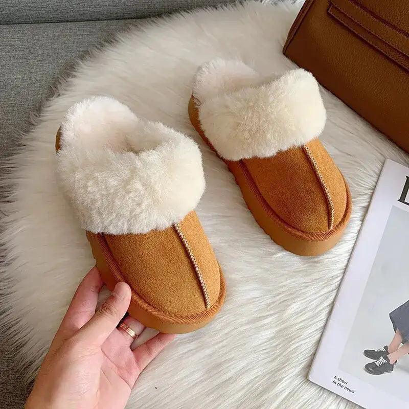 Winter Plush Sandals Luxury Slip - The Next Door Neighbor 