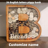 Letter Wooden Piggy Bank - The Next Door Neighbor 