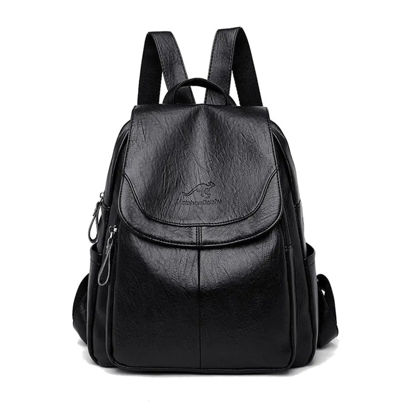 Women's Vintage Leather Backpack - Aussie