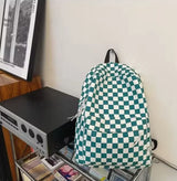 Checkered School Backpack