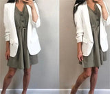 V-neck Button Summer Dress