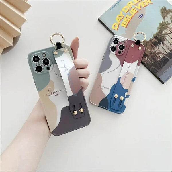 Artistic Wrist Strap Phone Case - The Next Door Neighbor 