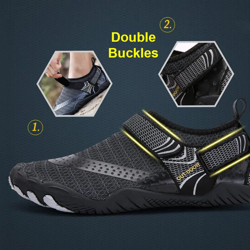 Breathable Double Buckle Aqua Shoes