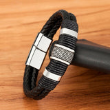 Double Layer Woven Leather Bracelet - The Next Door Neighbor 