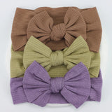 3Pcs Knit Baby Headband Bow Set