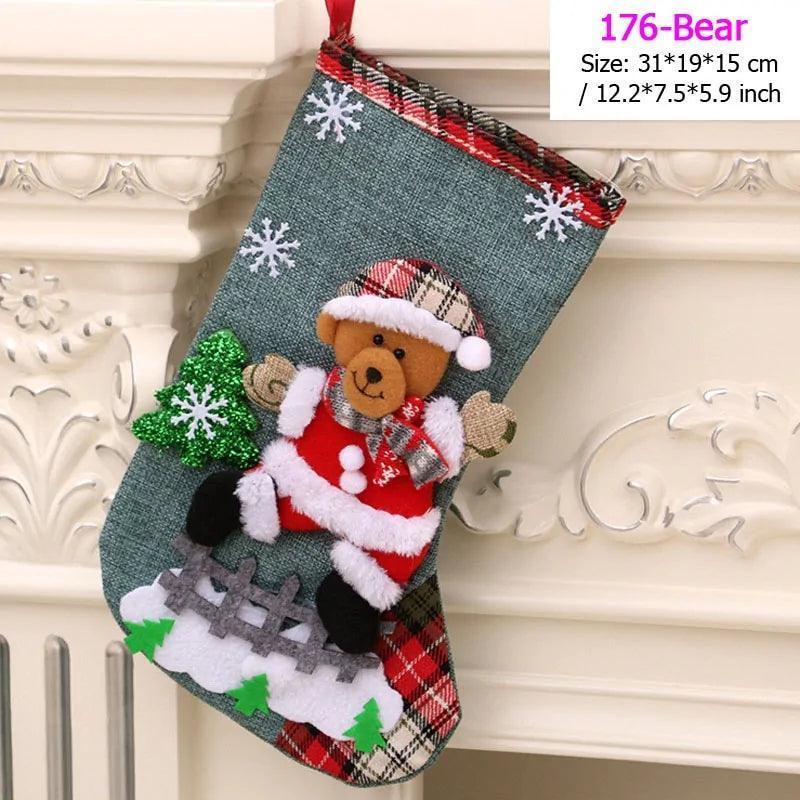 Santa Snowman Christmas Stockings - The Next Door Neighbor 