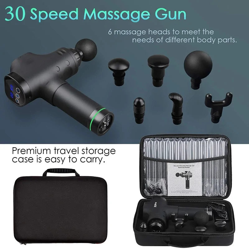 LCD Display Massage Gun Deep Muscle Massager