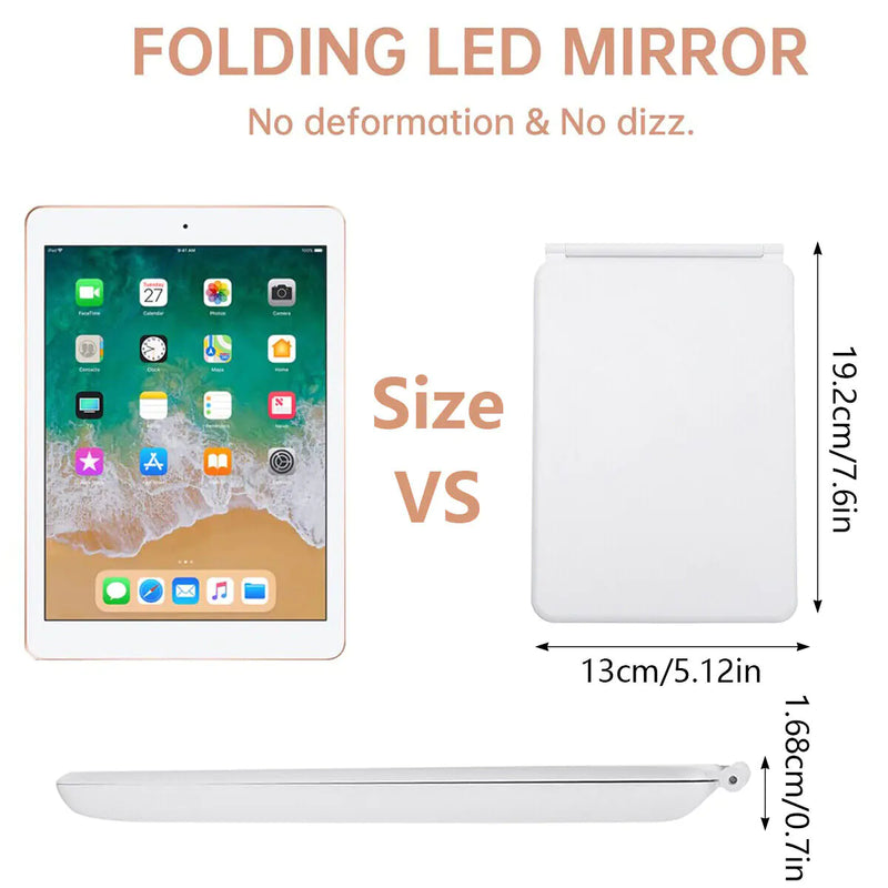 Portable Folding Lighted Mirror