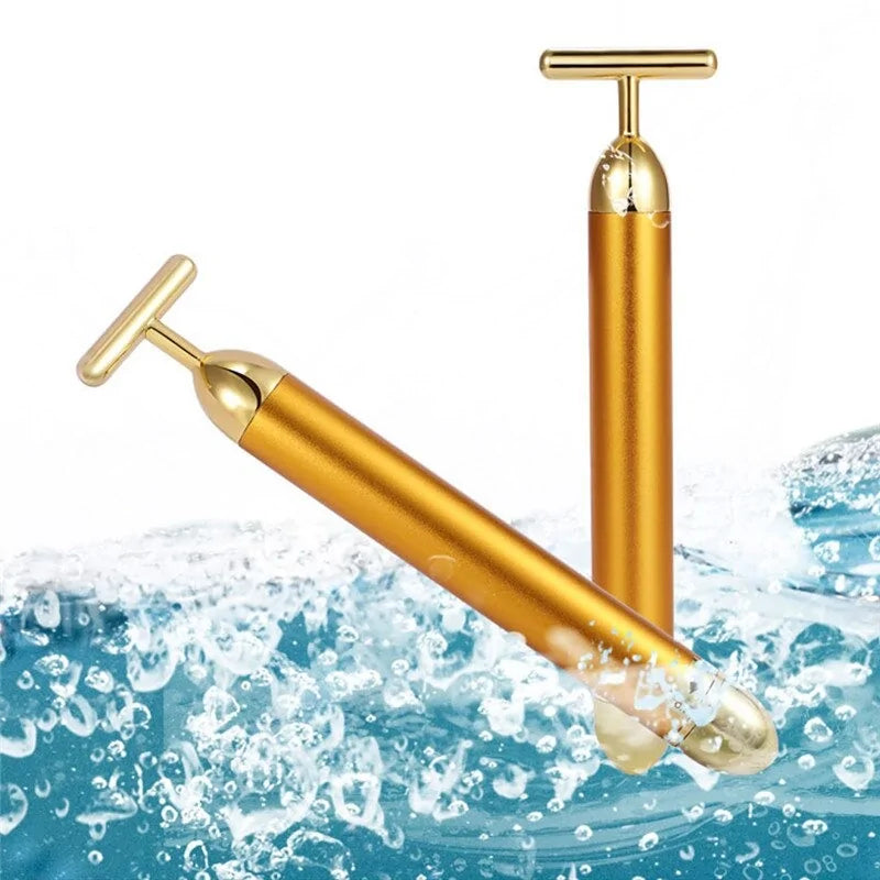 Energy 24K Gold T Beauty Bar Facial Roller Massager - The Next Door Neighbor 