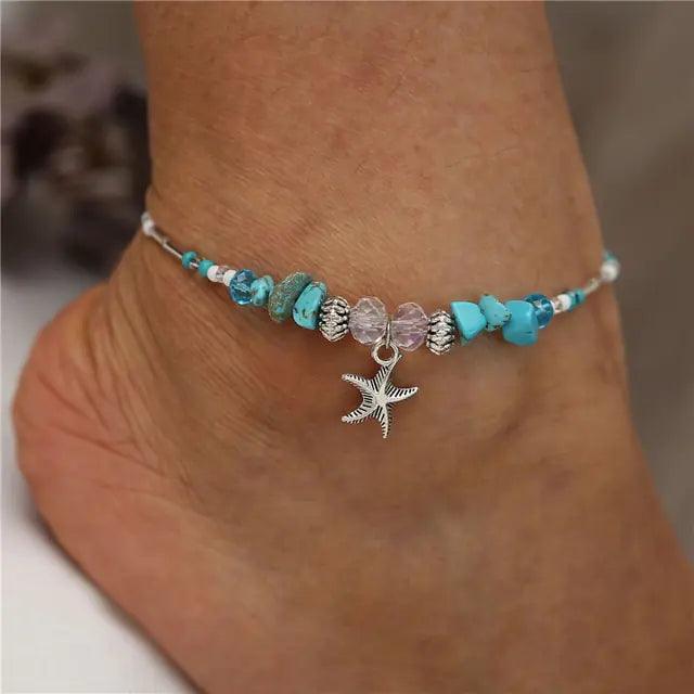 Modyle Bohemian Shell Starfish Anklets - The Next Door Neighbor 